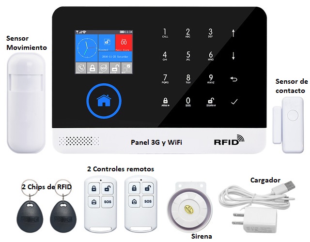 Kit Alarma Zkteco Ng-a110 Sensor Movimiento Y Puerta Wifi • GoStore
