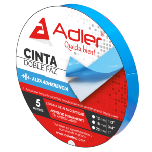 CINTA DOBLE CARA AZUL 3/4 5MT - CDF-3/4X5 - ADL037 - ADLER